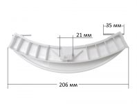 Ручка люка (белая) стиральной машины Bosch, Siemens