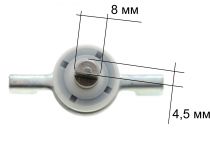 Вал с подшипником и сальником (8х22х7) в сборе для хлебопечи 